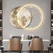 Luxury LED Wall Clock – Moon & Earth Modelling Design