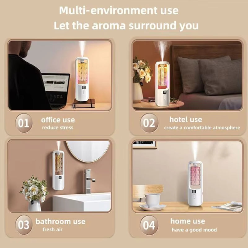 50ml Wall Mounted Aroma Diffuser with Timer | Essential Oil Air Freshener for Bedroom & Bathroom
