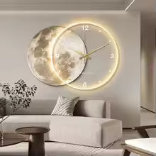 Luxury LED Wall Clock – Moon & Earth Modelling Design